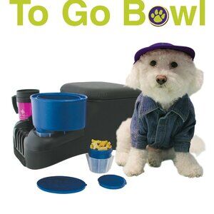 To Go Bowl in BLUE - fits in your car's cup holder - Free Shipping!